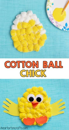 this is an easy craft for kids to do with cotton balls