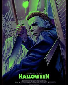 a movie poster for halloween starring john carpenter as the character from the classic horror film