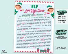 an elf letter from the elf party game