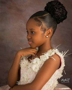 Wedding Hairstyles For Girls, Black Baby Girl Hairstyles, First Communion Hairstyles, Natural Hair Ponytail, Kids Hairstyles For Wedding, Latest Hair Braids, Black Wedding Hairstyles, Pageant Hair, Girls Natural Hairstyles