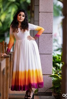 Ammu Abirami, Anikha Surendran, Designer Anarkali Dresses, Stylish Kurtis Design