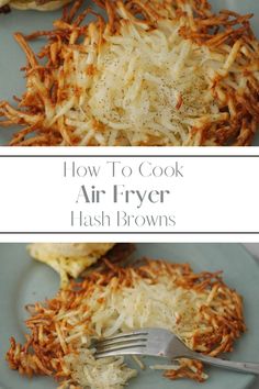 how to cook crispy air fryer hash browns. Biscuits And Bacon, Frozen Hashbrowns, Breakfast Sides, Preppy Kitchen, Shredded Potatoes, Hashbrown Recipes, Easy Air Fryer, Southern Food, Hash Browns