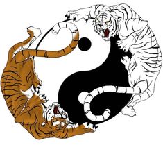 Ying Yang Tiger, Tiger Zodiac, Dragon Mythology, Chinese Tiger, Martial Arts Quotes, Tiger Dragon, Japanese Tiger, Tiger Artwork, Panther Tattoo