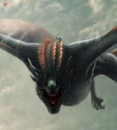 an image of a dragon flying in the sky