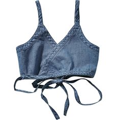 Camisole Strap Denim Crop Top For Women Details: Material: COTTON Material: POLYESTER Decoration: Bandage Item Type: tops Tops Type: CAMISOLE Fabric Type: Broadcloth Model Number: BS207 Gender: Female Style: Office Lady Pattern Type: Solid Clothing Length: short Sweater Cardigan Outfit, Winter Wedding Shoes, Crop Top For Women, Vest Crop Top, Denim Crop Top, Womens Camisoles, Female Style, Sweater Trends, Blue Denim Shorts