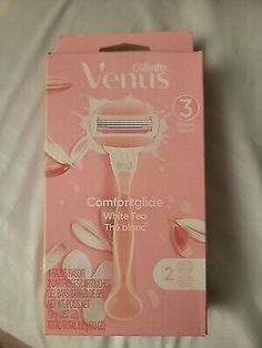 ad eBay - Gillette Venus Comfort Glide 3 Blades Women's Razor 2 Cartridges White Tea - Buy Now, click the link (eBay) Women Hygiene Products, Venus Razor, Razors For Women, Shaving Gel, Gillette Venus, Shower Supplies, Personal Hygiene, Shaved Hair, Clean Girl