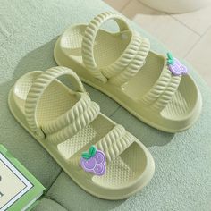 Get ready for some fruity fun with these Cute Fruit Summer Sandals! These sandals are perfect for any summer adventure, adding a touch of kawaii to any outfit. Stay cool and stylish with these playful sandals. Spring Beach Sport Sandals Made Of Eva, Summer Vacation Non-slip Jelly Sandals, Non-slip Slingback Sandals For Summer Vacation, Trendy Green Slingback Sandals With Round Toe, Green Round Toe Slingback Sandals For Summer, Green Flat Slingback Sandals For Summer, Non-slip Summer Jelly Sandals For Vacation, Summer Non-slip Jelly Sandals For Vacation, Summer Jelly Sandals For Vacation With Non-slip Design