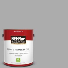 a white paint can with the words behr premium plus ultra on it's side