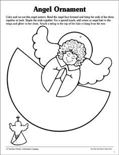 an angel ornament worksheet for kids to color and practice the letter o