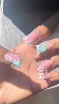 Long Acrylic Nail Designs, Baddie Nails