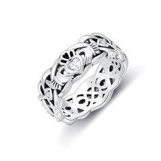 PRICES MAY VARY. ♥Stylish♥The sterling silver ring features Irish Claddagh design that symbolizes three traditional values. Promise of Love, Loyalty and Friendship. Wear it solo or pair with many types of jewelry, it will be an absolutely everyday staple to your wardrobe and will surely add extra sparkle to any ensemble. ♥Material♥Geniune 925 sterling silver ring, high polish finish, rhodium plated craft,never lose its luster CZ ring can stack with other rings to make combinations or just to be Celtic Knot Band, Sterling Silver Birthstone Ring, Traditional Values, Irish Ring Claddagh, Types Of Jewelry, Irish Claddagh, Claddagh Ring, Claddagh Rings, Cz Ring