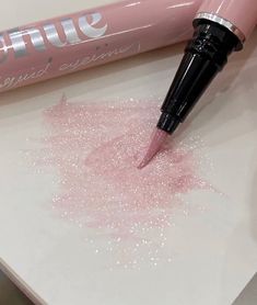 uhue pink highlighter glitter liquid eyeliner makeup douyin product aesthetic black white face inspo cute pretty Pink Glitter Eyeliner, Waterproof Eyeliner Pencil, Eyeliner Products, Ethereal Makeup, Glitter Eyeliner, Pink Girly Things, Diamond Glitter, Highlighter Makeup, Waterproof Eyeliner