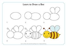 an insect and bee drawing activity for kids to learn how to draw the same line