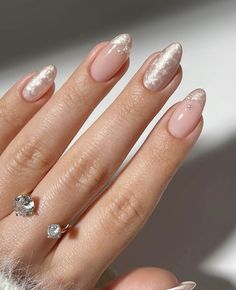 Bridal Nails Designs, Bridesmaids Nails, Broken Nails, Pearl Nails, Wedding Nails Design, Girls Nails, Bridal Nails, Elegant Nails, Classy Nails