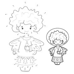 Cute Cartoon Drawings, Coloring Book Pages, Book Pages, Cute Cartoon, Coloring Books, Vector Illustration, Dolls, Black And White