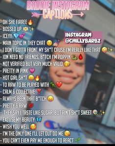 an instagram poster with emoticions and captions in the bottom right corner