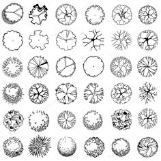 a collection of different circular shapes and sizes on white background stock photo - 55978