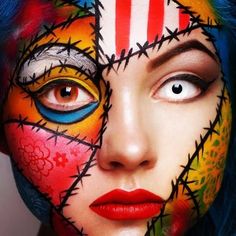 Carnaval Make-up, Extreme Makeup, Theatre Makeup, Theatrical Makeup, The Boogeyman, Special Effects Makeup, Fx Makeup, Crazy Makeup, Stage Makeup