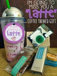 i'm going to miss you a latte coffee themed gift