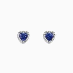 Effy Tanzanite Royale 14K White Gold Tanzanite and Diamond Heart Earrings, 1.51 TCW Diamond Heart Earrings, Effy Jewelry, Jewelry Pins, Exquisite Jewelry, Diamond Heart, Heart Earrings, Sapphire Ring, Round Diamonds, Gemstone Jewelry