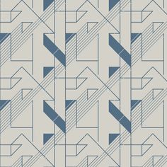 an abstract geometric pattern with lines and shapes in shades of blue on a gray background