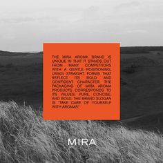 a black and white photo with an orange sign in the foreground that says mira