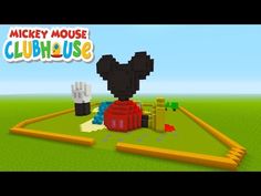 mickey mouse's club house is shown in this minecraft video game, which shows the