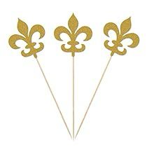 three gold fleur de lis on sticks