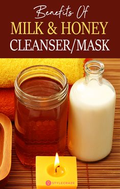 Milk Mask Face, Honey On Face Benefits, Milk And Honey Face Mask, Glowy Skincare, The Best Cleanser, Benefits Of Milk, Honey And Milk, Honey Face Cleanser, Mask Video