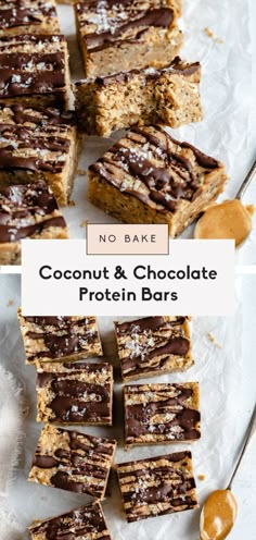 no bake peanut butter and chocolate protein bars