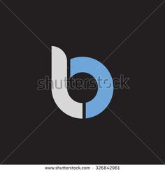 letter u logo with blue and gray color