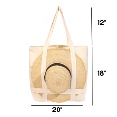 Our Canvas Hat Bag Tote is the perfect choice for your next journey! Crafted from 100% canvas, our bag has a lined interior, an interior pocket and is travel ready. With our Canvas Hat Bag Tote, you can rest assured your belongings and your hat will be safe and secure. Beach Bag With Hat, Bag Lining Ideas, Diy Canvas Tote Bag, Grocery Bag Pattern, Festival Purse, Canvas Hat, Unique Handbags, Sewing Crafts Tutorials, Fabric Tote Bags