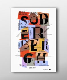 a poster with the words solder on it in different colors and shapes, including letters