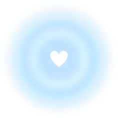 a white heart in the middle of a blue circle