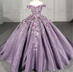 Quinceañeras Dresses, Purple Ball Gown, Purple Quinceanera Dresses, Dress Quinceanera, Quinceanera Dresses Blue, Glitter Party, Quinceanera Dress, Senior Prom, Birthday Party Dress