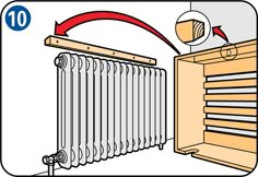 a diagram showing how to install a radiator