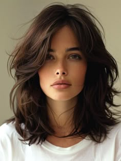 Stylish Medium Length Hair with Layers: Best Hairstyles and Cuts for All Textures Layers For Medium Short Hair, Medium Chunky Layered Hair, Shoulder Length Hair With Textured Layers, Layered Short Hair Side Part, Hairstyle Women 2024, Cool Haircuts For Women Medium, Medium Length Wavy Hair With Layers And Bangs, Soft Long Layers Medium Hair