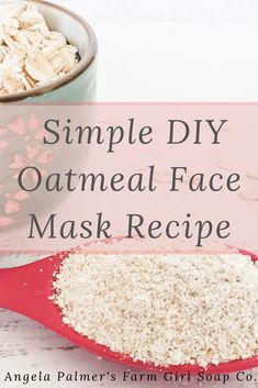 Looking for a simple DIY oatmeal face mask recipe? Have you tried DIY oatmeal face masks and didn't like the way they clumped or slid of your face? This 1 secret will have you making the best DIY oatmeal face mask recipes that are creamy and pro-quality. Ready to get the tip? Pin to save, then click over to my farm blog and learn how to make pro-quality simple DIY oatmeal face mask recipes with this 1 ultra easy trick. #farmgirlsoapco Oatmeal Face Scrub Diy, Oatmeal Face Mask Diy, Oatmeal Face Mask For Dry Skin, Oatmeal Face Mask For Acne, Oatmeal And Yogurt Face Mask, Simple Face Mask Recipe, Diy Oatmeal Face Mask, First Aid Beauty Oatmeal Mask, Oatmeal Facial Mask