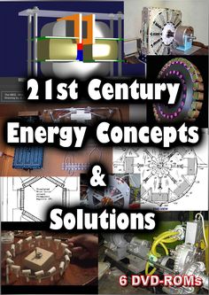 the cover of 21st century energy concepts and solutions, with images of various types of machines