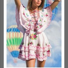 Fillyboo A LITTLE WHIMSY - PINK TEA CUP Mini Dress size XL | eBay