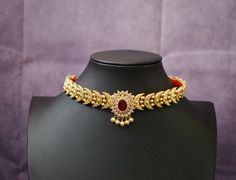 Imitation Gold Plated Traditional Maharashtrian Chandraratna Choker Set For Women. Complete your beautiful looks with this necklace set and get an overall gorgeous appearance. Wear it on special occasion and amaze everyone with your looks. This necklace set is a perfect combination of traditional & contemporary design. Suitable for all Kinds of Occasions.  If you have any issues with a product you've purchased from us, please contact us first and give us a chance to make it right. Here are some Gold Maharashtrian Jewellery, Gold Necklace Set Maharashtrian, Choker Necklace Designs Artificial, Maharashtrian Jewellery Thushi, Maharashtrian Gold Jewellery, Traditional Maharashtrian Jewellery, Latest Gold Design, Gold Choker Necklace Indian, Maharashtrian Jewellery