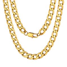 PRICES MAY VARY. ✦NK 1:1 Curb Chain✦: 9 mm width, 2.3mm thickness, 20 inches length, ✦Mens Chains✦ : Nice and Chunky with A GREAT Shine, could holding up to your daily life. thick and sturdy appearance - beautiful look- the chain is what it is ✦Material✦ : 316L stainless steel, 18k real gold plated/black metal plated. (safe and comfortable to skin) ✦Stunning Necklace✦ Sturdy construction chain details, has a good weight to it ✦Package✦ : 1 gift box+ 1 jewelry pouch ChainsPro Men 4/6/9/13mm Curb Gold Necklace For Men, Cuban Chain Necklace, 18k Gold Chain, Stainless Steel Chain Necklace, Cuban Link Chain, Mens Gold, Cuban Chain, Cuban Link, Stunning Necklace