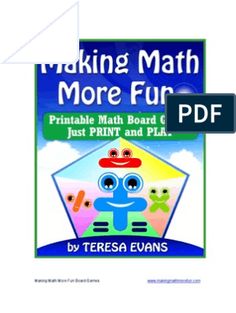 the book cover for making math more fun, with an image of a cartoon character