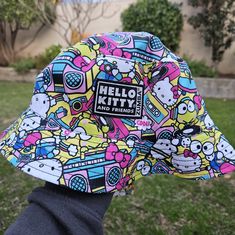 Item Is Brand New With Tag, Says One Size Fits Most However, I Think It's More Of A Kids Fit. Measures About 8 Inches Circumference. Reversible Hello Kitty Bucket Hat, Sanrio Green, Accessories Hello Kitty, Sanrio Accessories, Bucket Hat, Hello Kitty, Kitty, Women Accessories, Hats