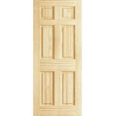 an unfinished wooden door on a white background