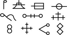 an image of various symbols that can be used to describe something in the form of letters