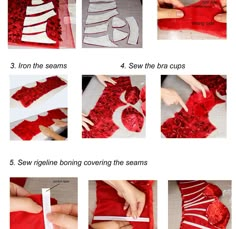 step by step instructions on how to sew a dress for valentine's day