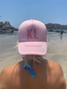 Brides, bachelorette, birthdays and more! This personalized hat is the perfect memorable gift that can be worn year round! Details: Seamless foam front Slightly curved visor Custom wording is permanent but not embroidered (no thread) Enter monogram in personalization box One size fits most - plastic snap closure Shadow Monogram, Personalized Hat, Monogram Hats, Straw Hat Beach, Pink Trucker Hat, Black Trucker Hat, Summer Soiree, Travel Jewelry Case, Custom Sweatshirts