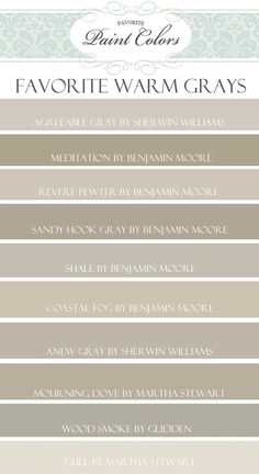 the color scheme for favorite warm grays from paint colors by sheryln williams