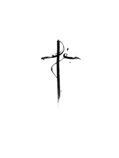 a black and white photo of a cross